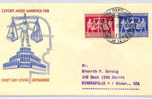 Germania 1948 fdc illustrato - fdc,